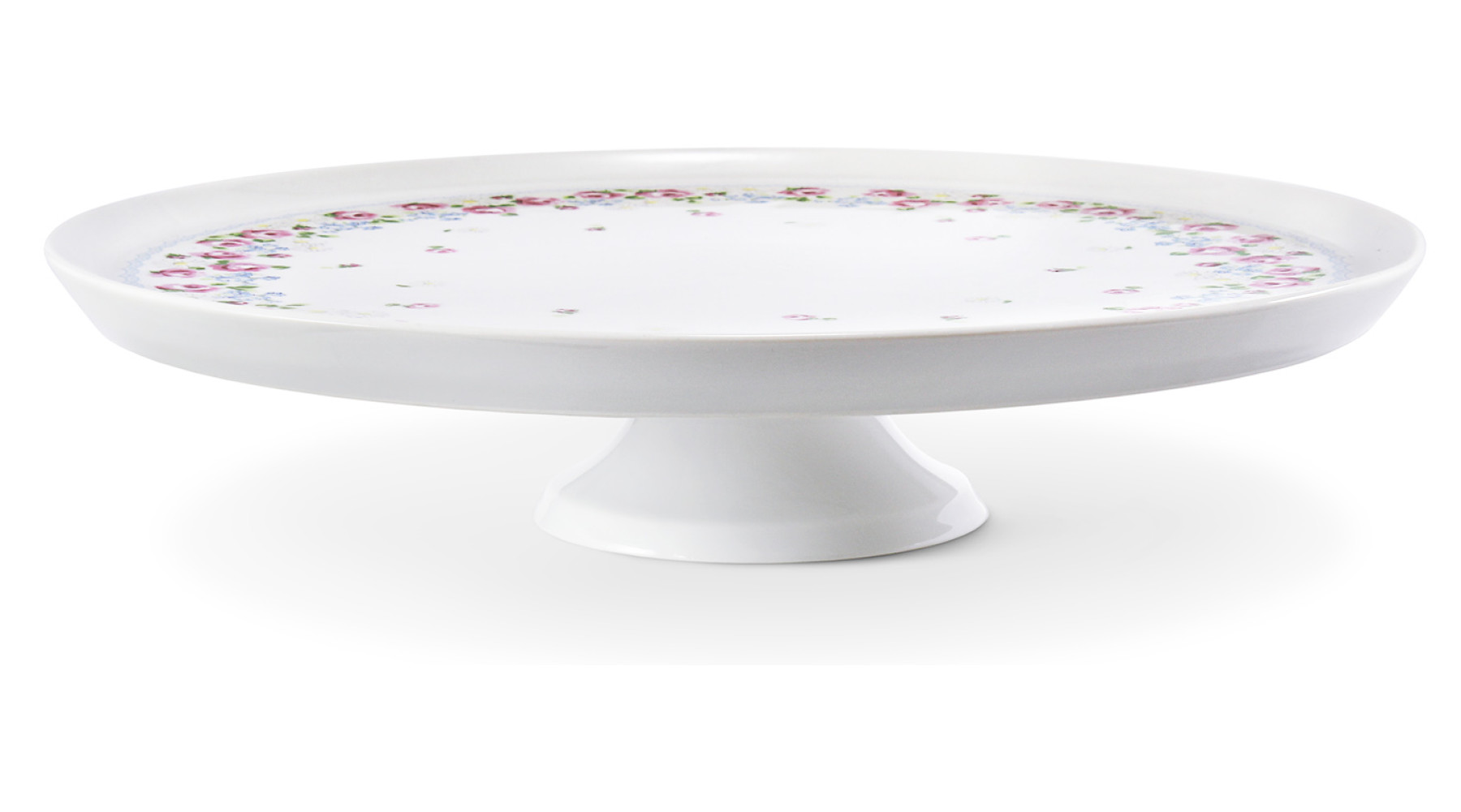 Talíř dortový 28 cm na nožce "RoseLine"