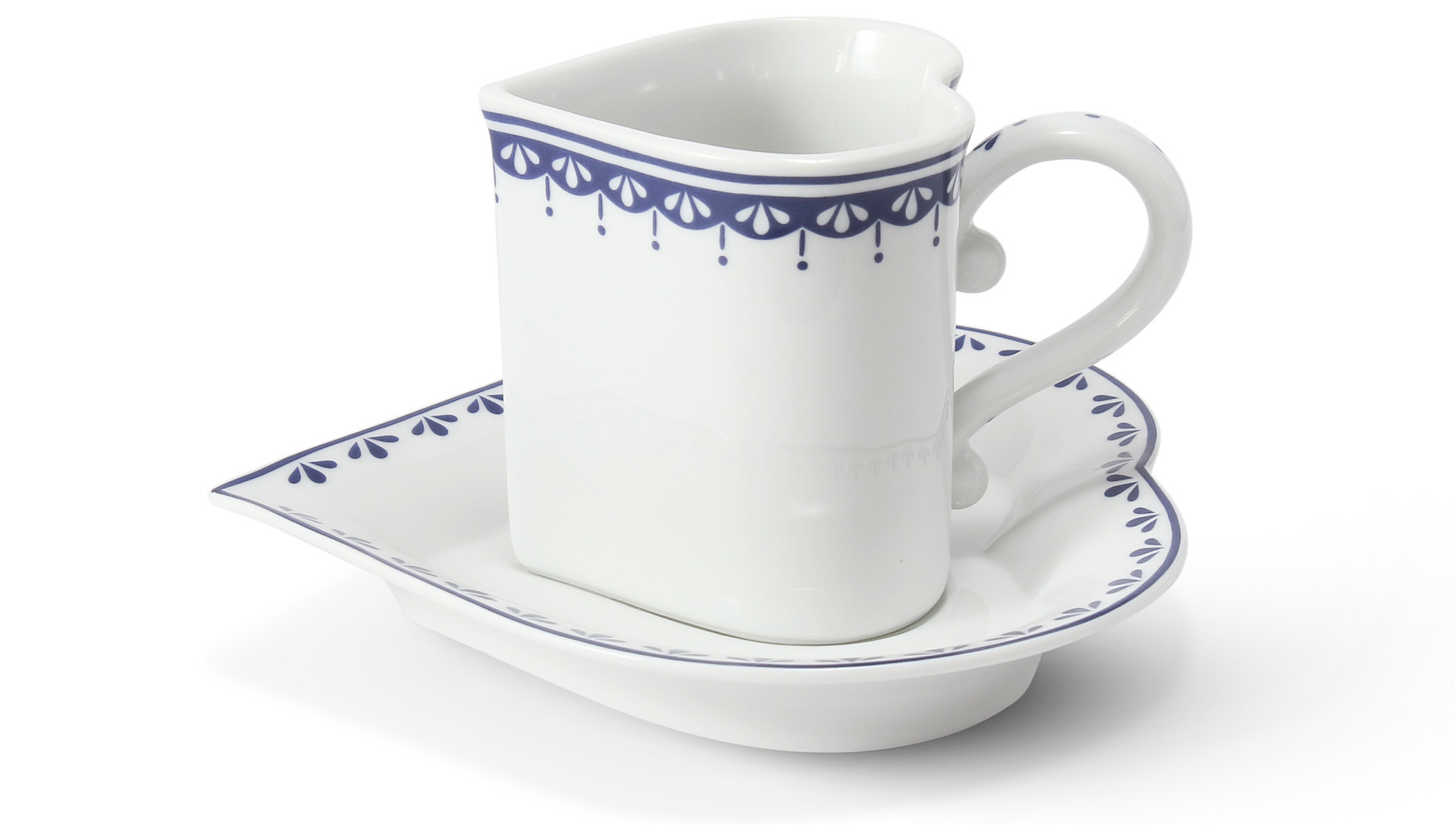 Šálek s podšálkem 20 cl - srdce "HyggeLine"