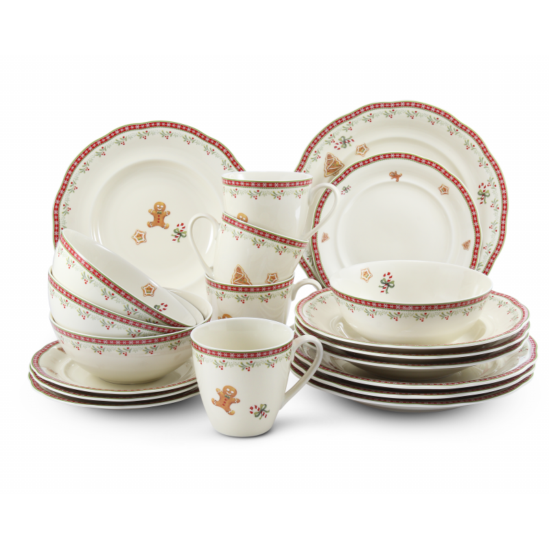 gingerbread dinnerware set