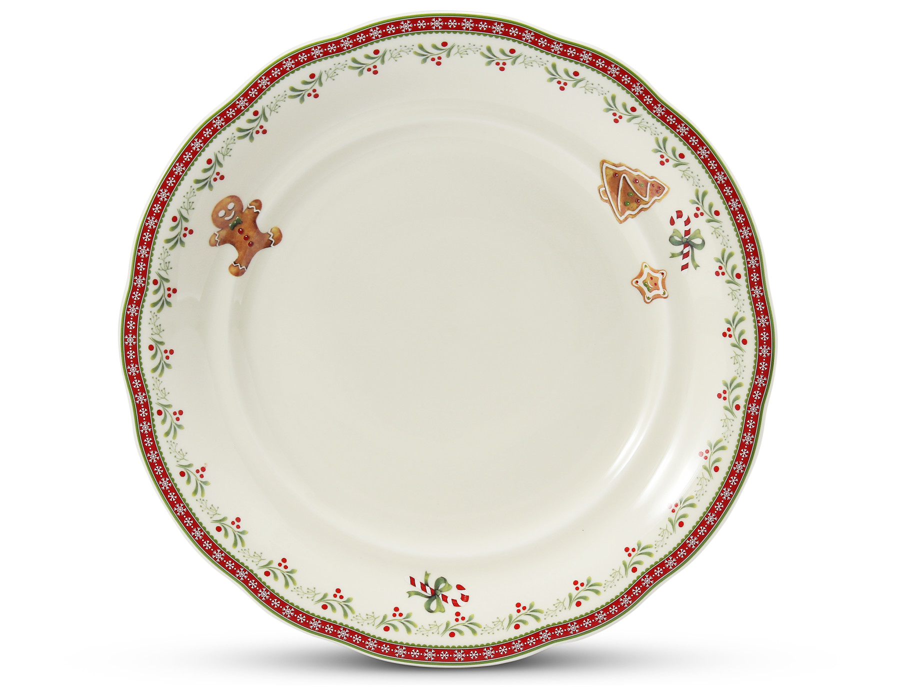 Talíř mělký praporový 25 cm "Vánoční perníčky"