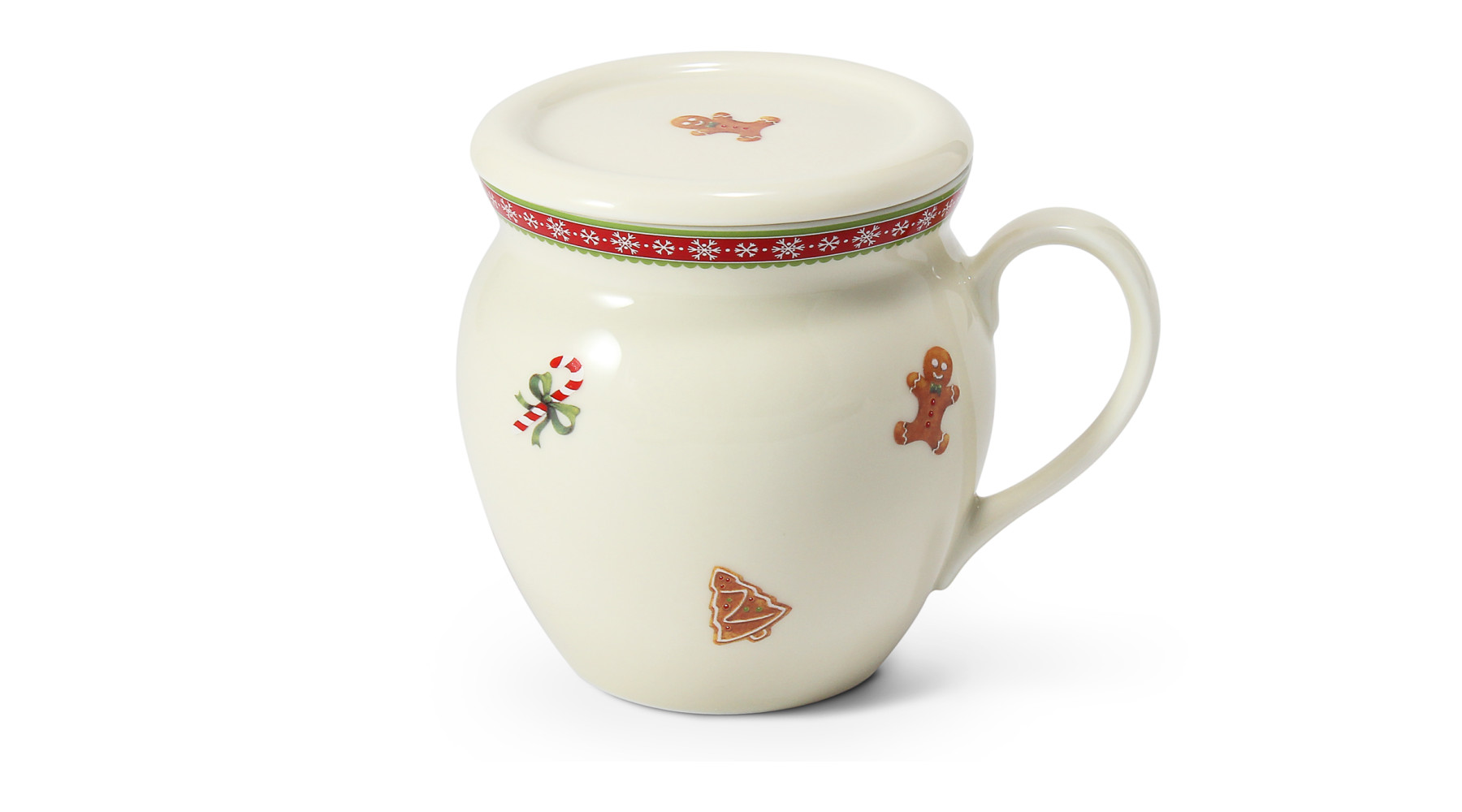 Hrnek 30 cl "BUCLÁK" s víkem "Vánoční perníčky"