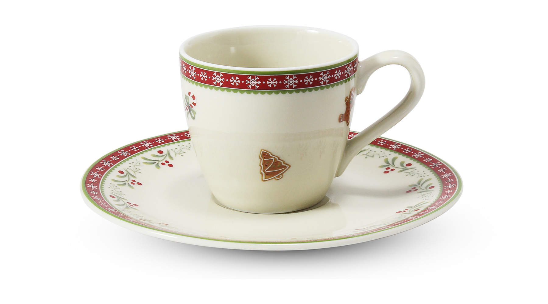 Šálek s podšálkem 7 cl - espresso "Vánoční perníčky"