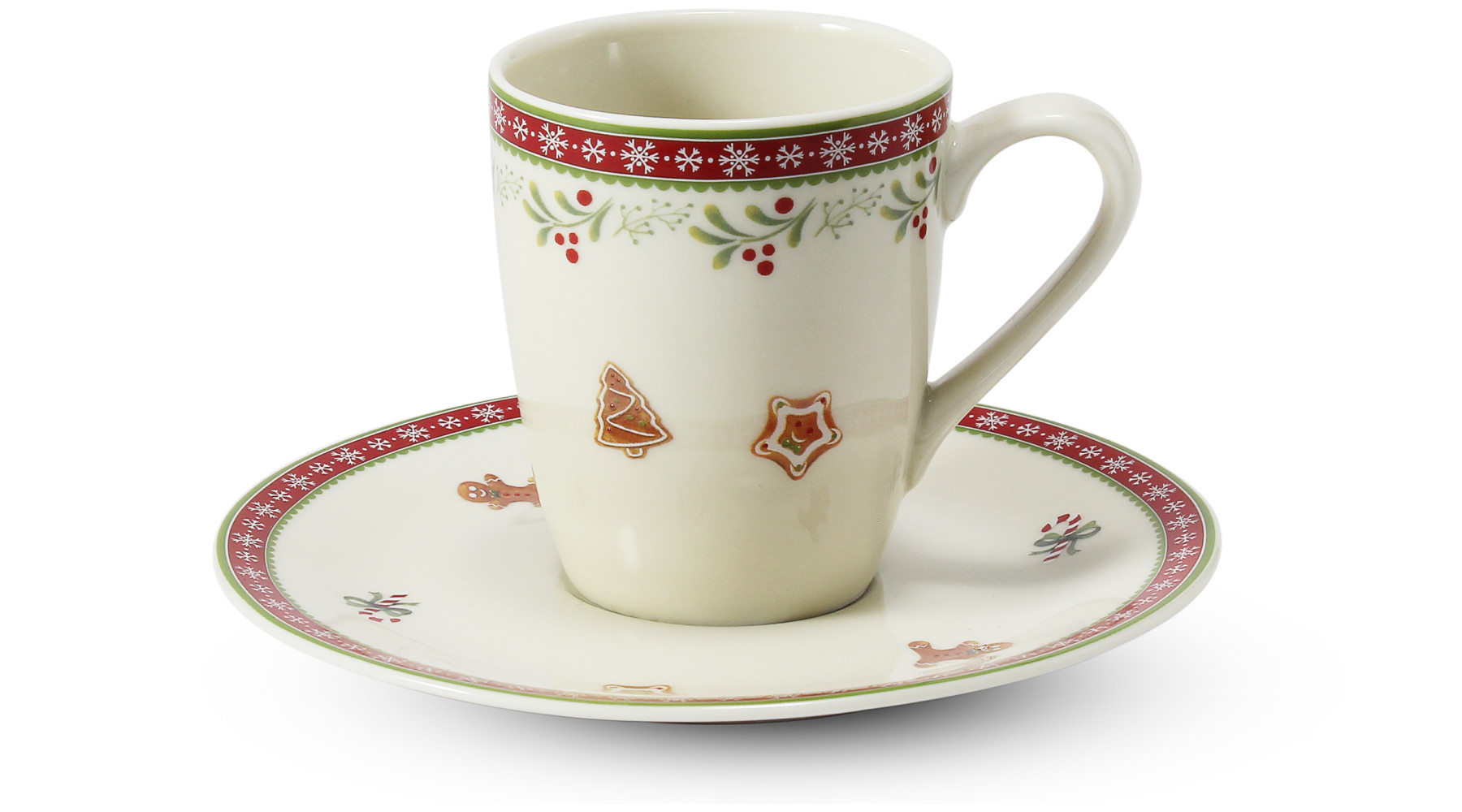 Šálek s podšálkem 9 cl- espresso "Vánoční perníčky"