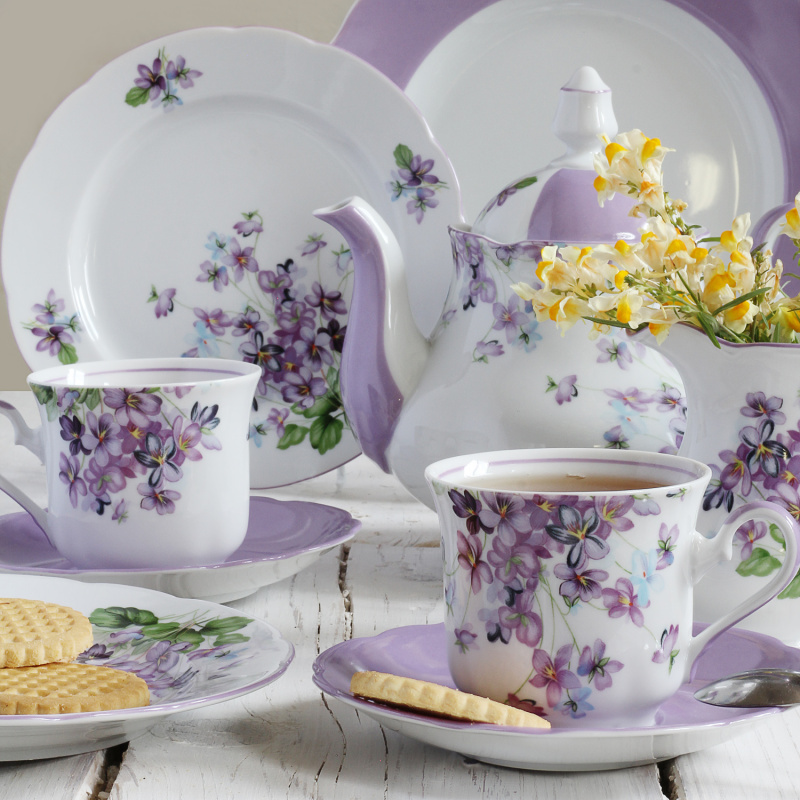 Tea set 15-piece Violets - Tea sets - Rudolf Kämpf