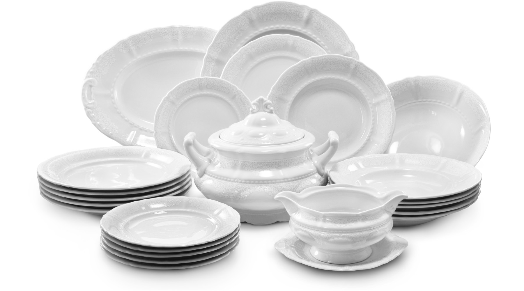 Dinner set 25-piece - Lace - Dinning sets - Rudolf Kämpf