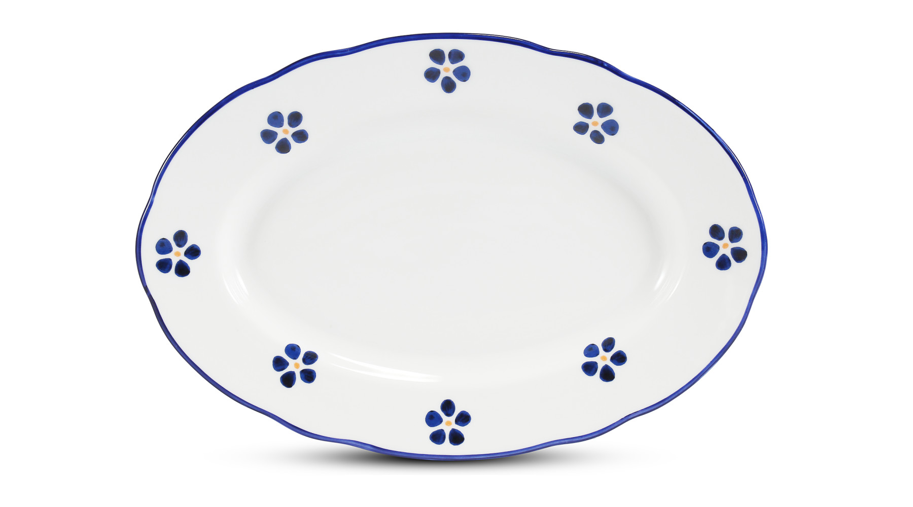 Mísa přílohová oválná 23 cm "Modrohrátky ze zahrádky"