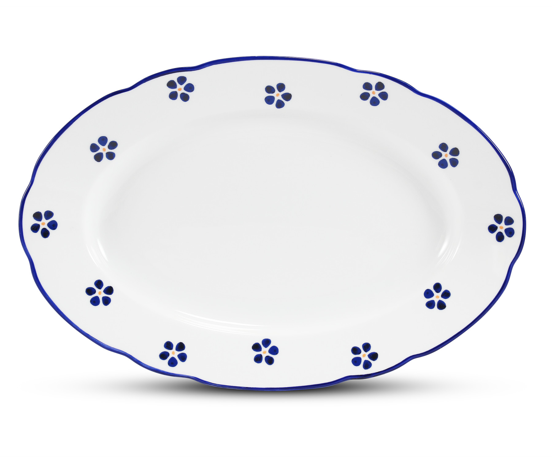 Mísa oválná 32 cm "Modrohrátky ze zahrádky"