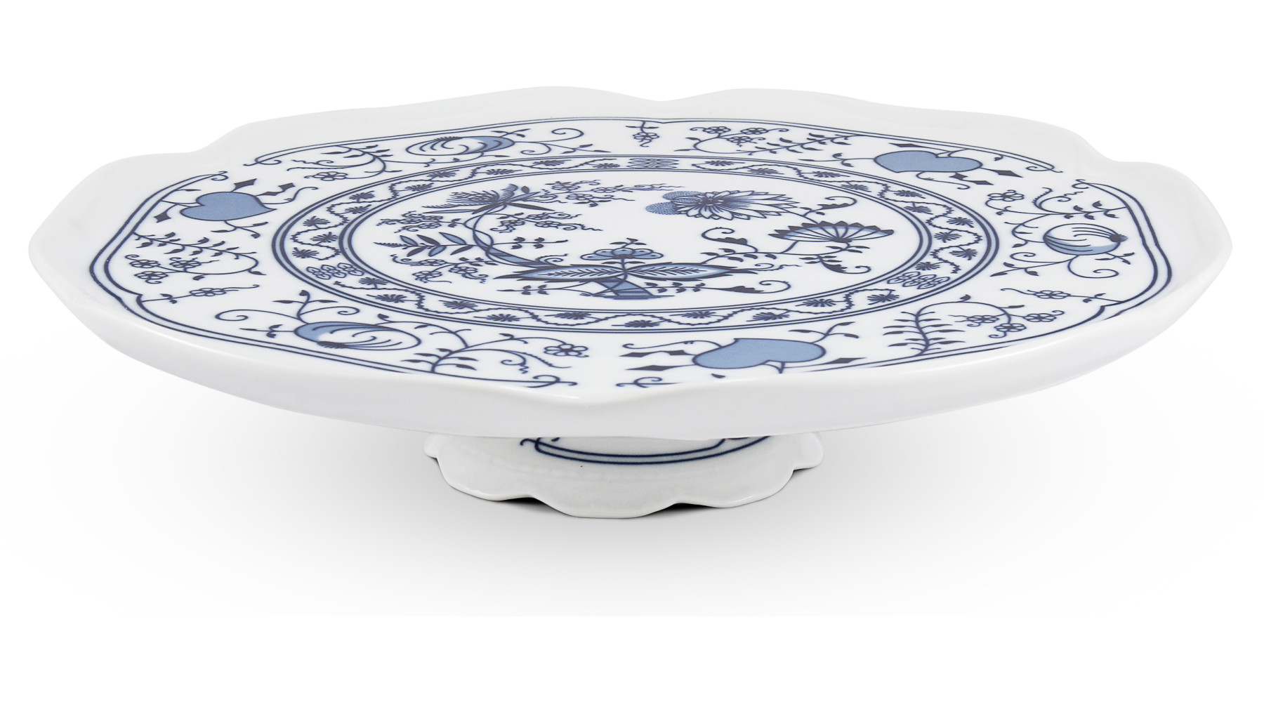 Talíř dortový 28 cm na nožce "Cibulák"