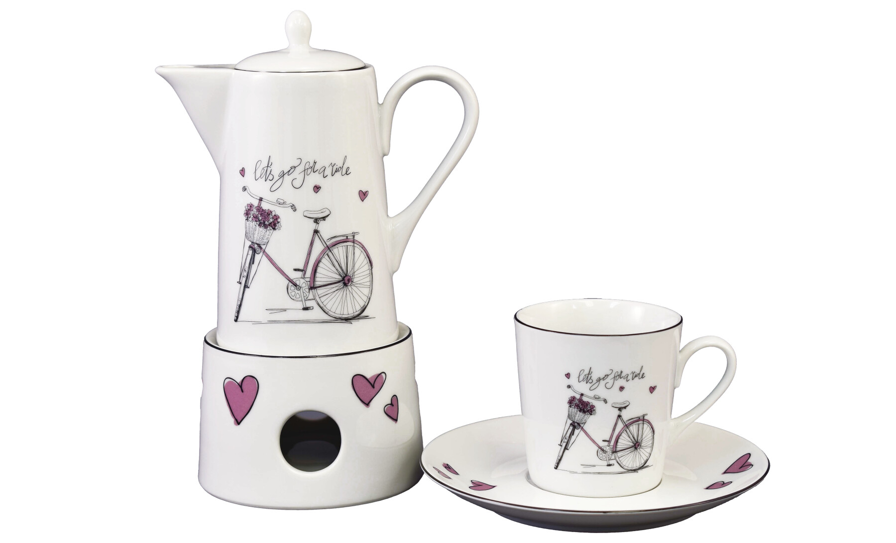 Souprava 4-dílná s ohřívákem "Nostalgie"