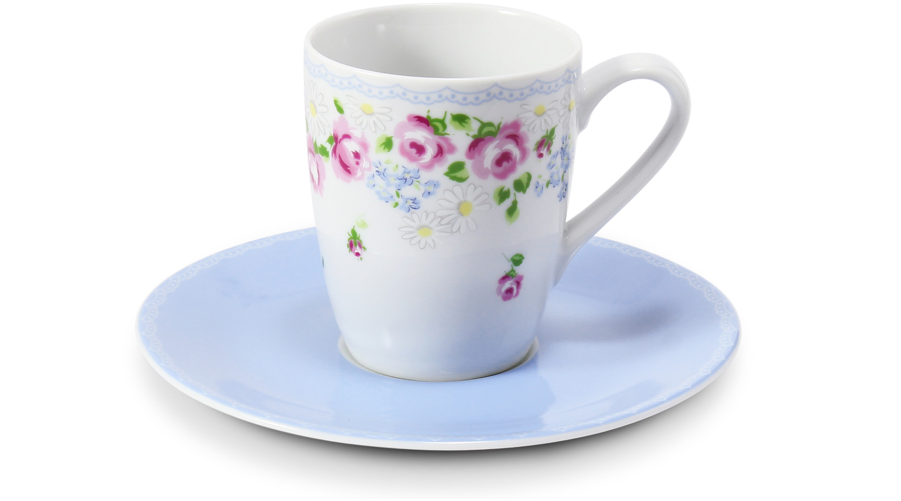 Šálek s podšálkem 9 cl - espresso "RoseLine"