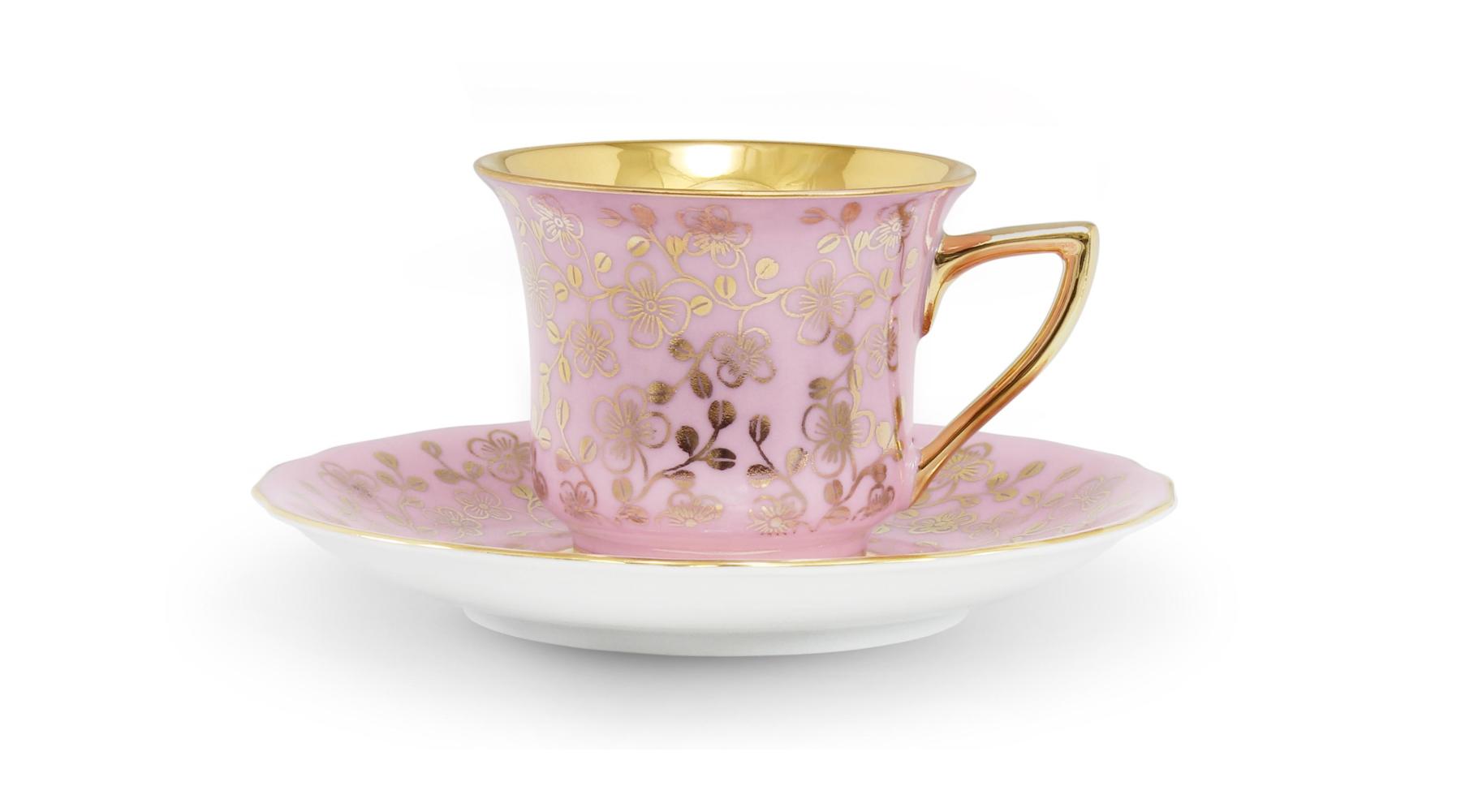Šálek vysoký s podšálkem 10 cl  - dekor 341 "Windsor"